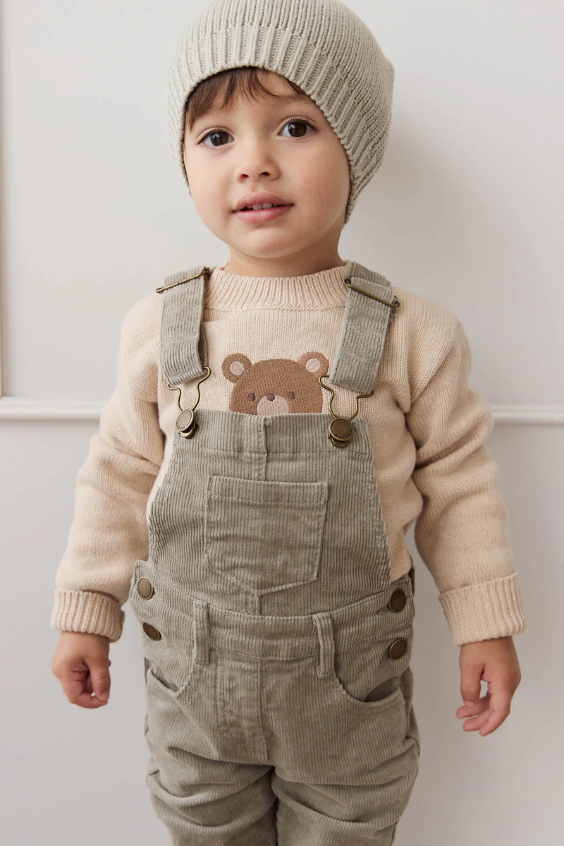 Jamie Kay Leon Jumper | Oatmeal Marle Jacquard Bobbie Bear