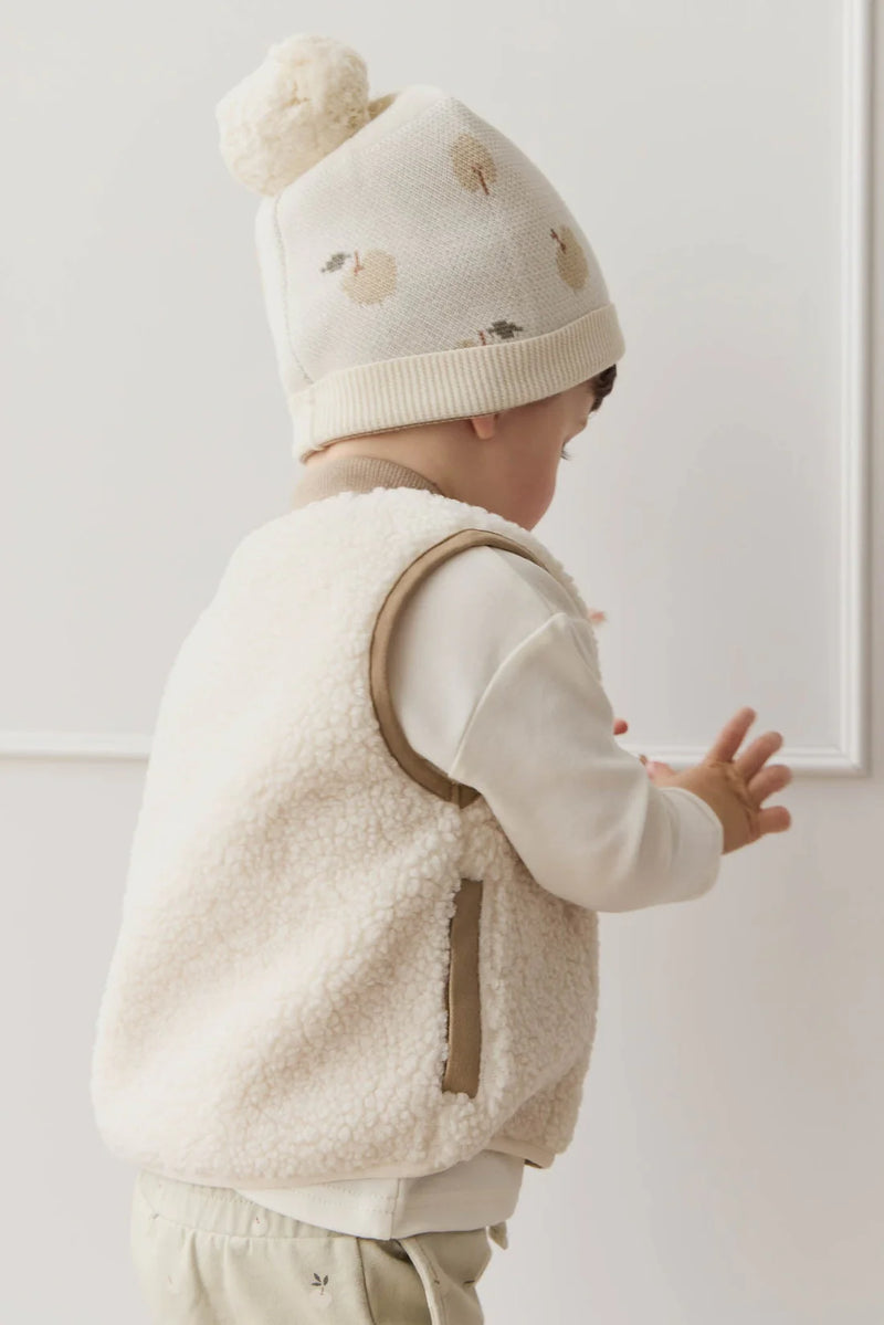 Jamie Kay Jody Sherpa Vest | Natural/Cashew