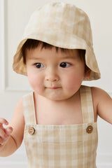 Bucket Hat - Gingham Pale Khaki