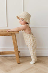 Bucket Hat - Gingham Pale Khaki