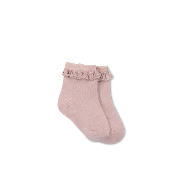 Jamie Kay Frill Sock |  Powder Pink