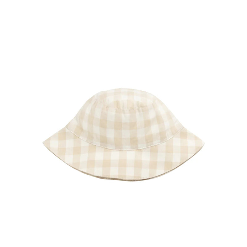 Bucket Hat - Gingham Pale Khaki