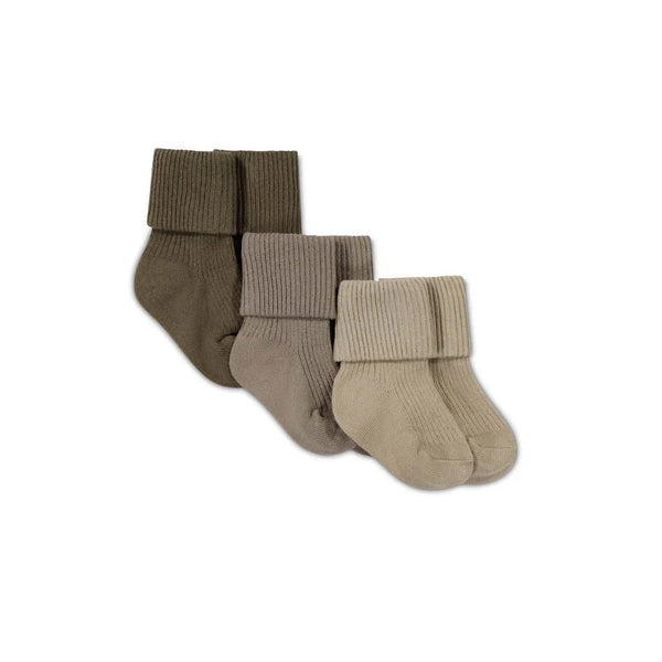 Jamie Kay 3pk Rib Socks | Bear/Graige/Feather Grey