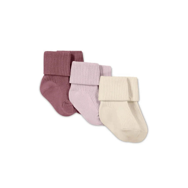 Jamie Kay 3pk Rib Socks | Lilium/Violet Tint/Milk