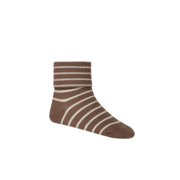 Jamie Kay Classic Rib Sock | Hazelnut Stripe