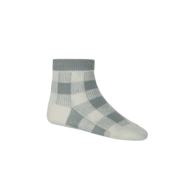 Jamie Kay Gingham Sock | Storm Grey