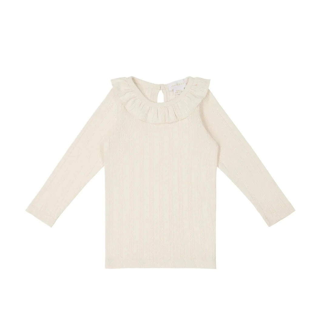 Jamie Kay Organic Cotton Pointelle Lya Top | Natural – Lupa and Sol