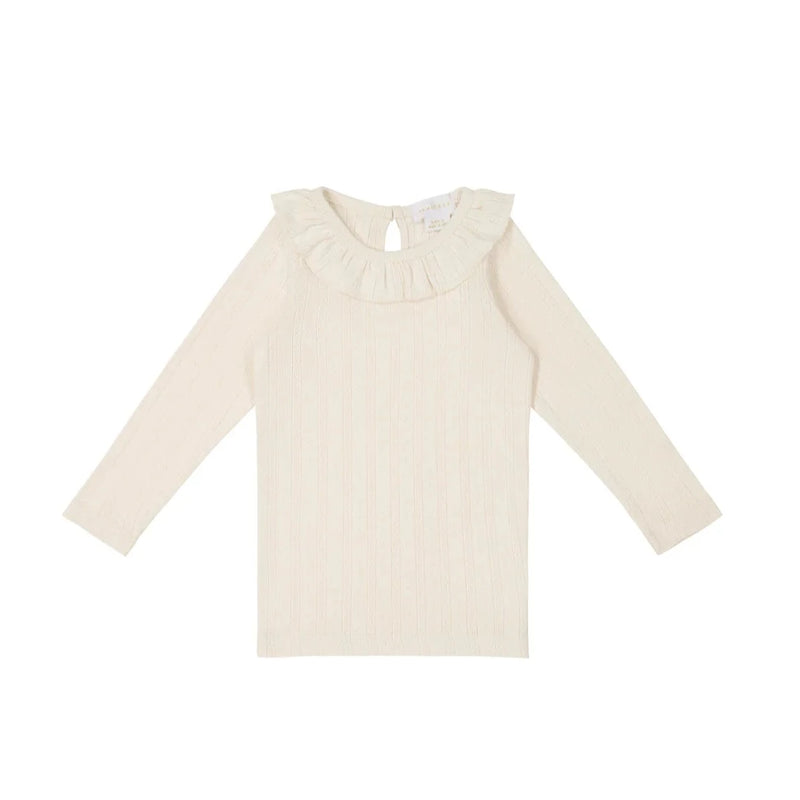 Jamie Kay Organic Cotton Pointelle Lya Top | Natural – Lupa and Sol