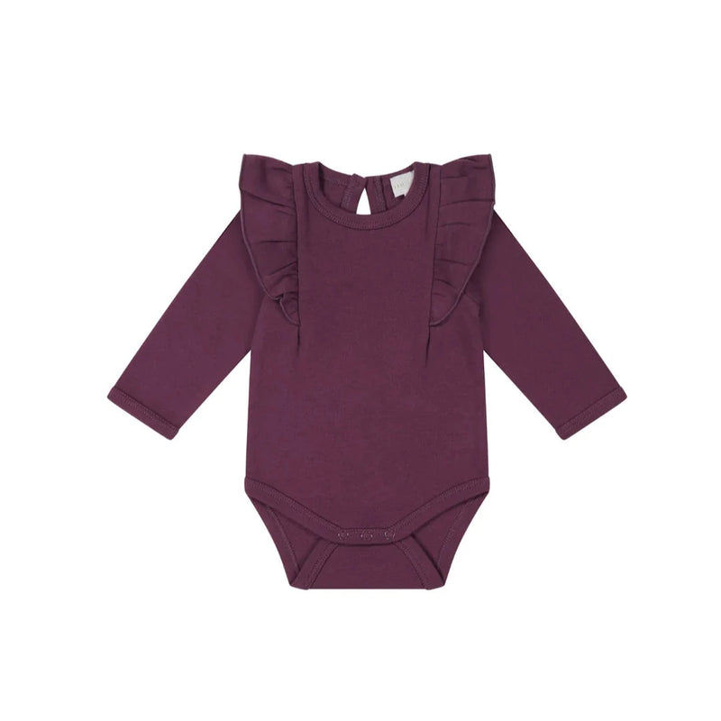 Jamie Kay Pima Cotton Fleur Long Sleeve Bodysuit | Sugar Plum