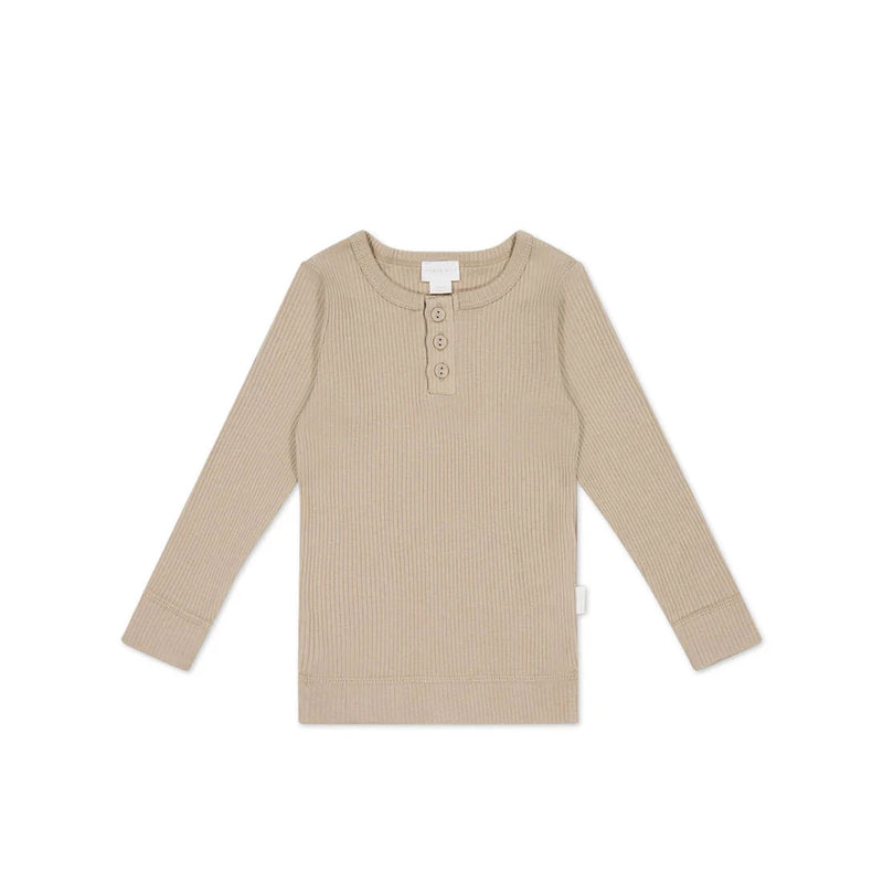 Jamie Kay Modal Long Sleeve Henley | Fawn