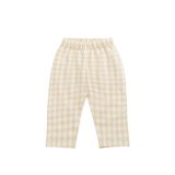 Kingston Pant - Gingham Pale Khaki