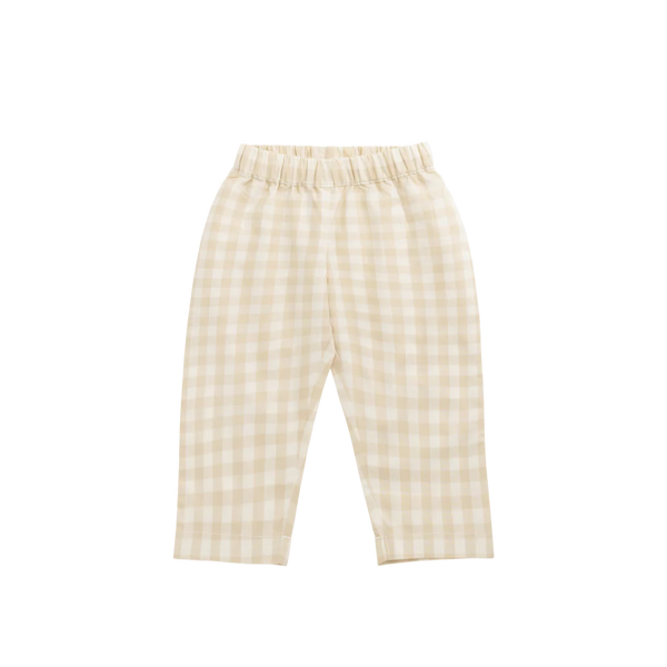 Kingston Pant - Gingham Pale Khaki