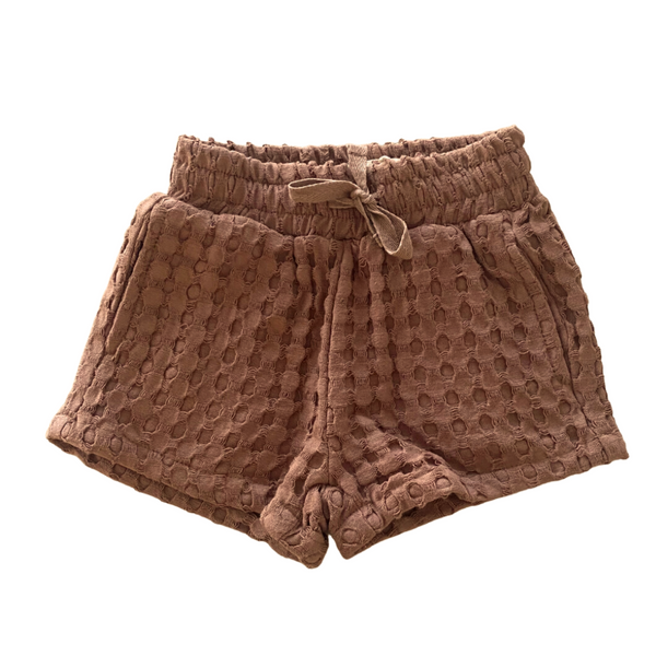 Lupa and Sol Chunky Waffle Shorts | Terracotta