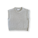 Ladies Jersey Knit Vest - Stone