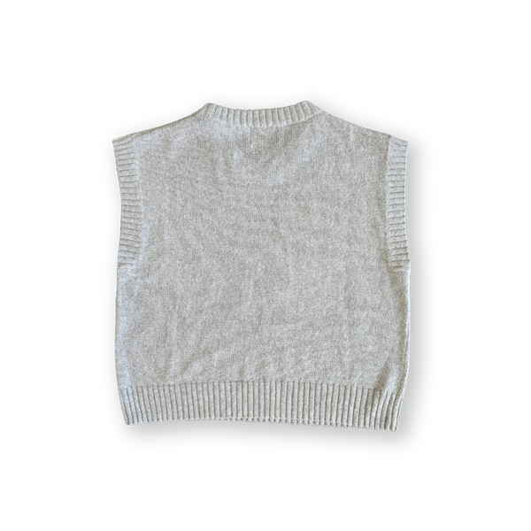 Ladies Jersey Knit Vest - Stone