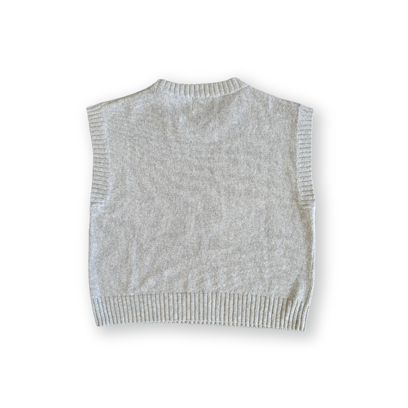 Ladies Jersey Knit Vest - Stone