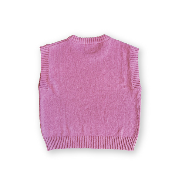 Ladies Jersey Knit Vest - Raspberry