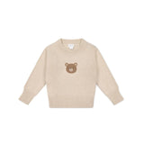 Jamie Kay Leon Jumper | Oatmeal Marle Jacquard Bobbie Bear