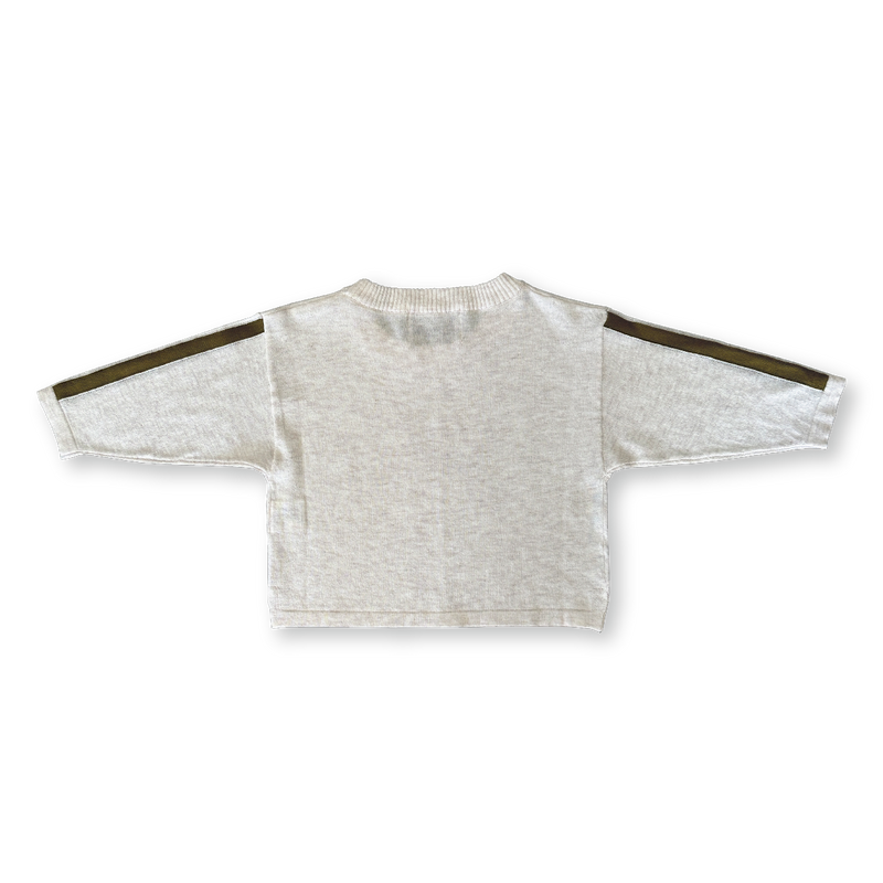 Grown Long Sleeve Stripe Tee - Coconut