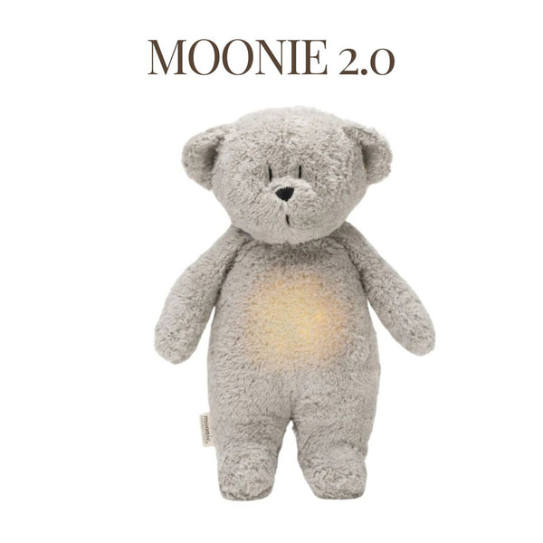 MOONIE 2.0 GRAY- ORGANIC HUMMING BEAR WITH A LAMP
