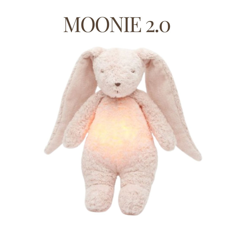 Pre Order MOONIE 2.0 ROSE - ORGANIC HUMMING BUNNY WITH A LAMP