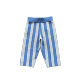 Organic Milano Stripe Knit Pant - Cobalt Ice