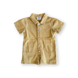 Organic Summer Short Boilersuit - Mustard