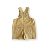 Organic Everyday Twill Short Overalls - Mustard
