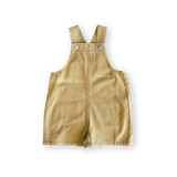 Organic Everyday Twill Short Overalls - Mustard