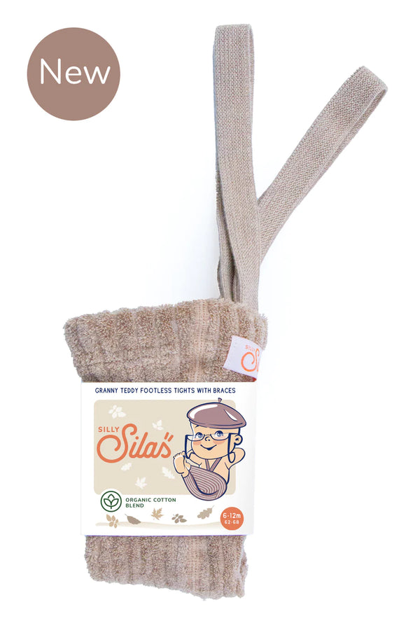 Silly Silas Granny Teddy Footless Tights | Peanut Blend