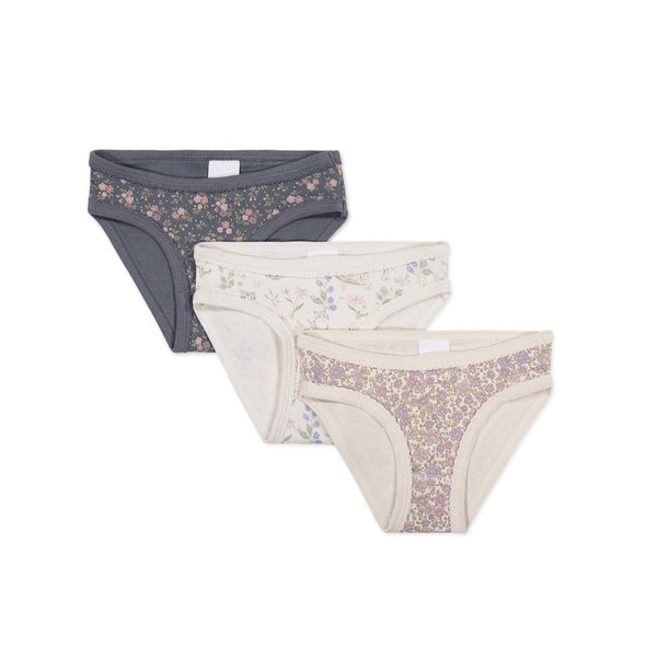 Jamie Kay 3pk Girls Brief | Rosalie Floral Lava/Chloe Lavender/Moons Garden Lavender