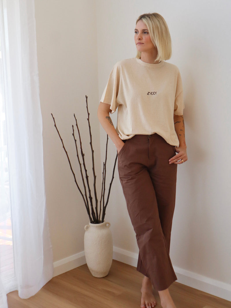 Ziggy Lou CANVAS PANTS | CHOCOLATE (WOMEN'S)