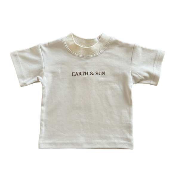 Earth and Sun Tee | Kids | Milky Beige