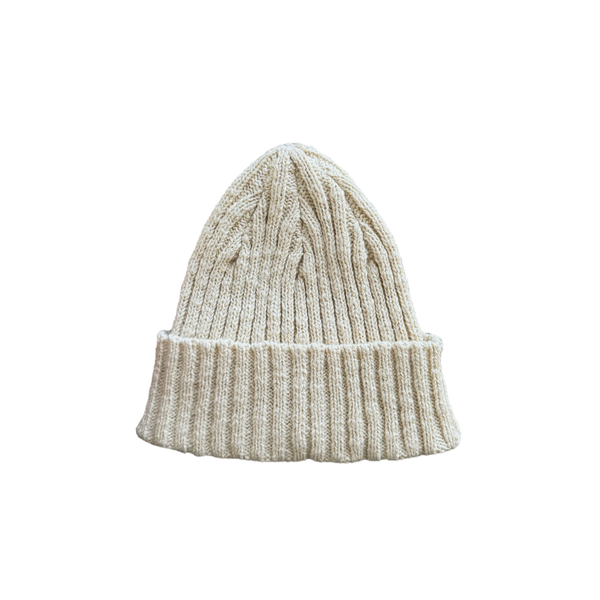 Chunky Ribbed Pixie Beanie | Textured Vanilla