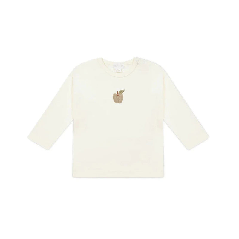 Jamie Kay Pima Cotton Arnold Long Sleeve Top | Parchment Fresh Apple