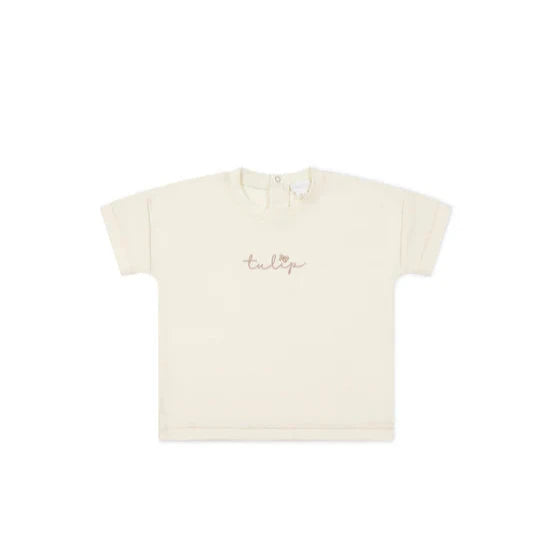 Jamie Kay Pima Cotton Mimi Tee | Parchment Tulip