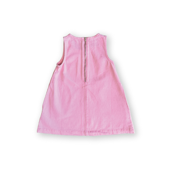 Organic Shift Denim Dress - Candy