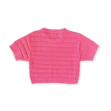 Organic Heavy Knit Tee - Bright Sorbet