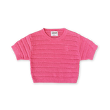 Organic Heavy Knit Tee - Bright Sorbet