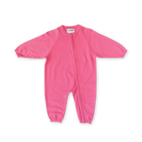 Organic Knit Zipper Starsuit - Bright Sorbet