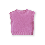 Jersey Knit Vest - Raspberry