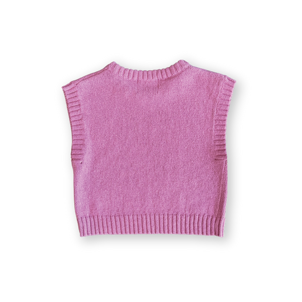Jersey Knit Vest - Raspberry