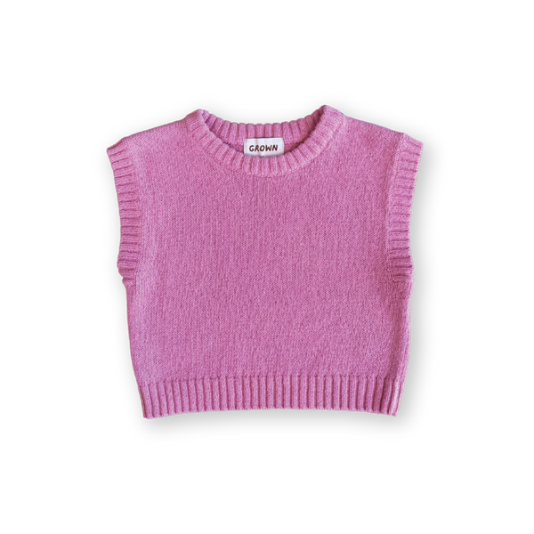 Jersey Knit Vest - Raspberry