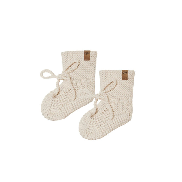 Quincy Mae Knit Booties | Natural