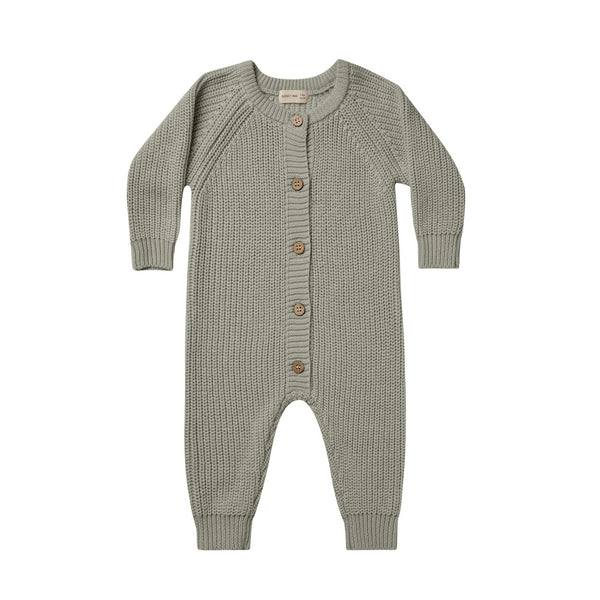 Quincy Mae Chunky Knit Jumpsuit | Basil