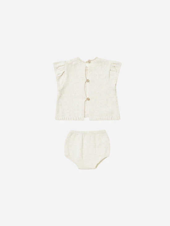 Quincy Mae Penny Knit Set || Ivory