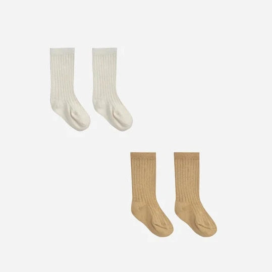 Quincy Mae Sock Set || Ivory + Honey