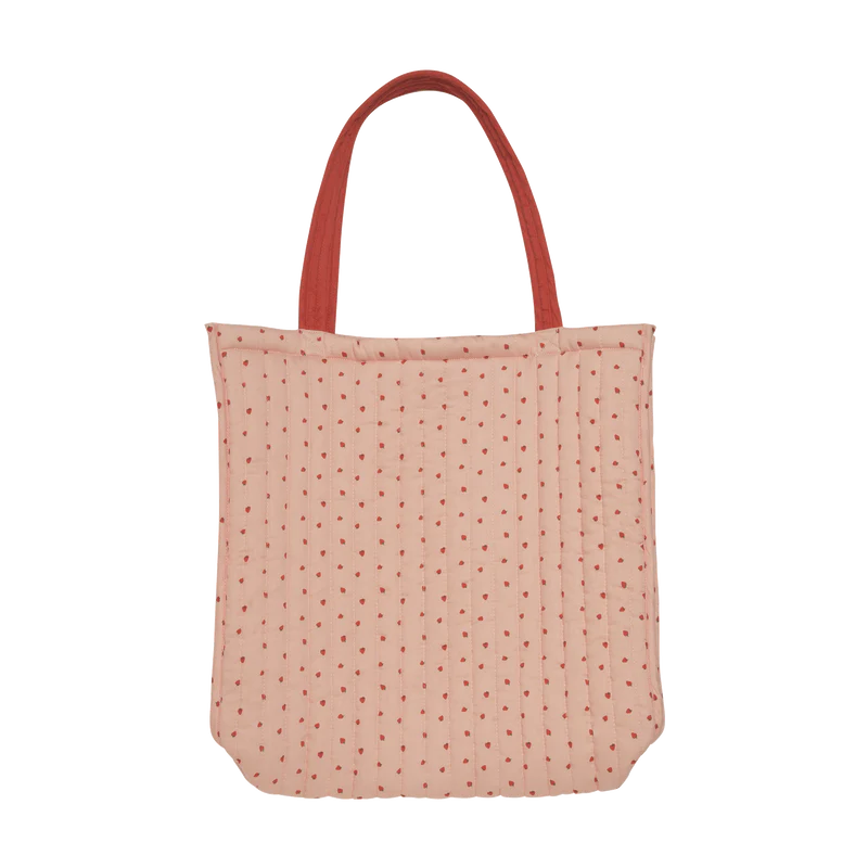 Quilted Tote Bag - Strawberry