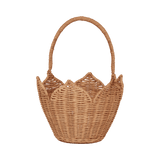 Rattan Poinsettia Carry Basket | Natural