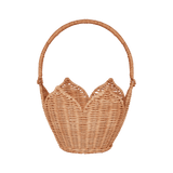 Rattan Poinsettia Carry Basket | Natural